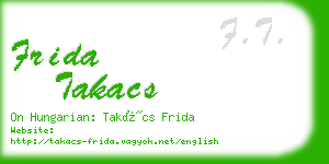 frida takacs business card